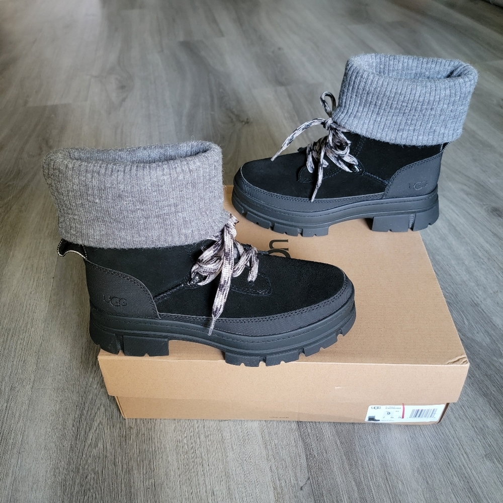 UGG Black and Gray Winter Boots